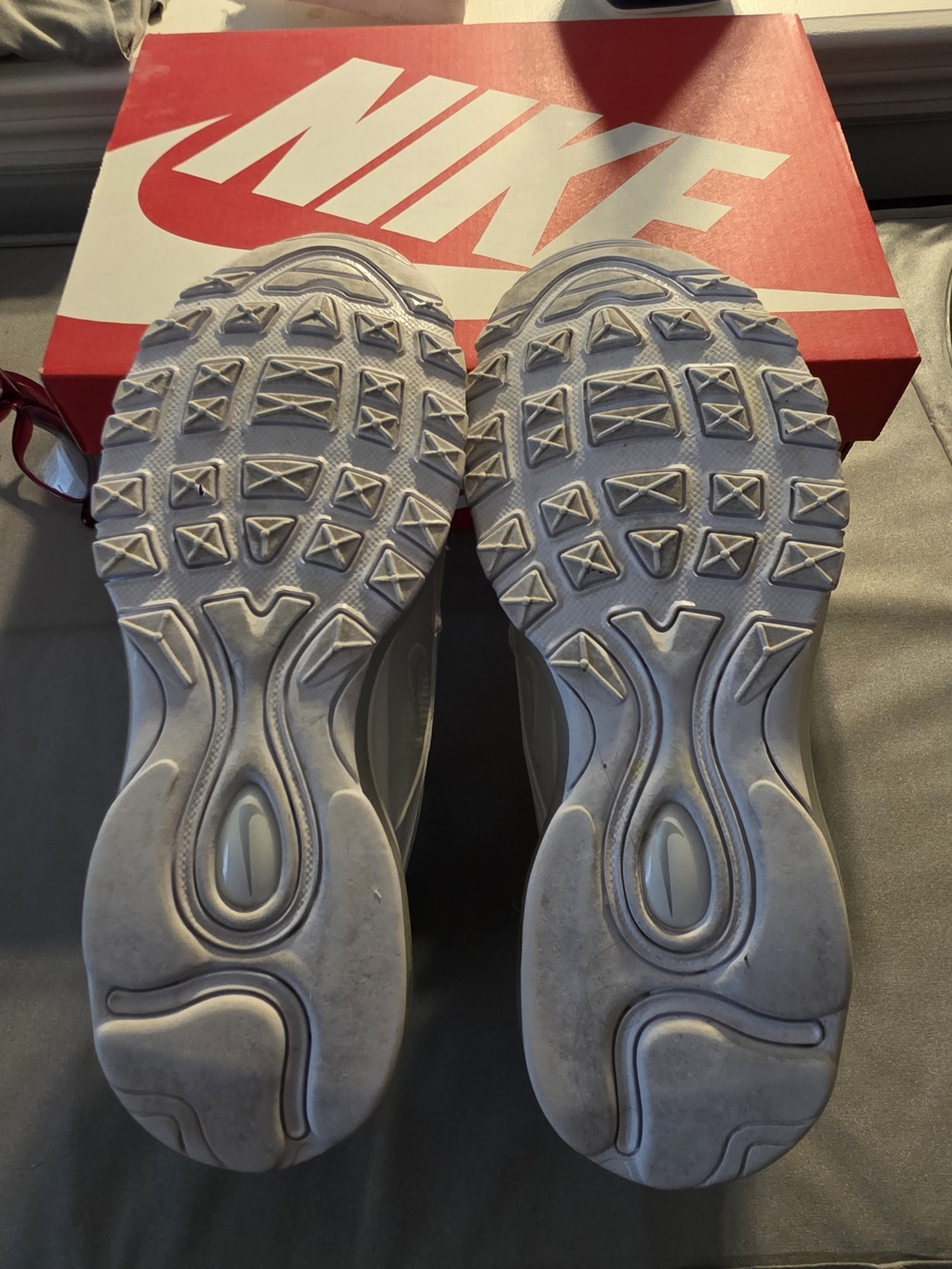 GS Nike Air Max 97 Sneakers - White/Silver - Picture 6 of 8